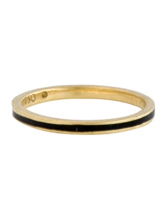 Ring 18K & Enamel Stacking Band Ring