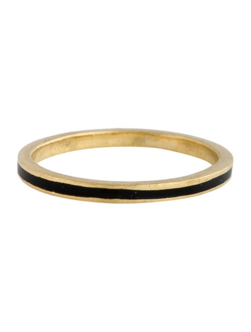 Ring 18K & Enamel Stacking Band Ring