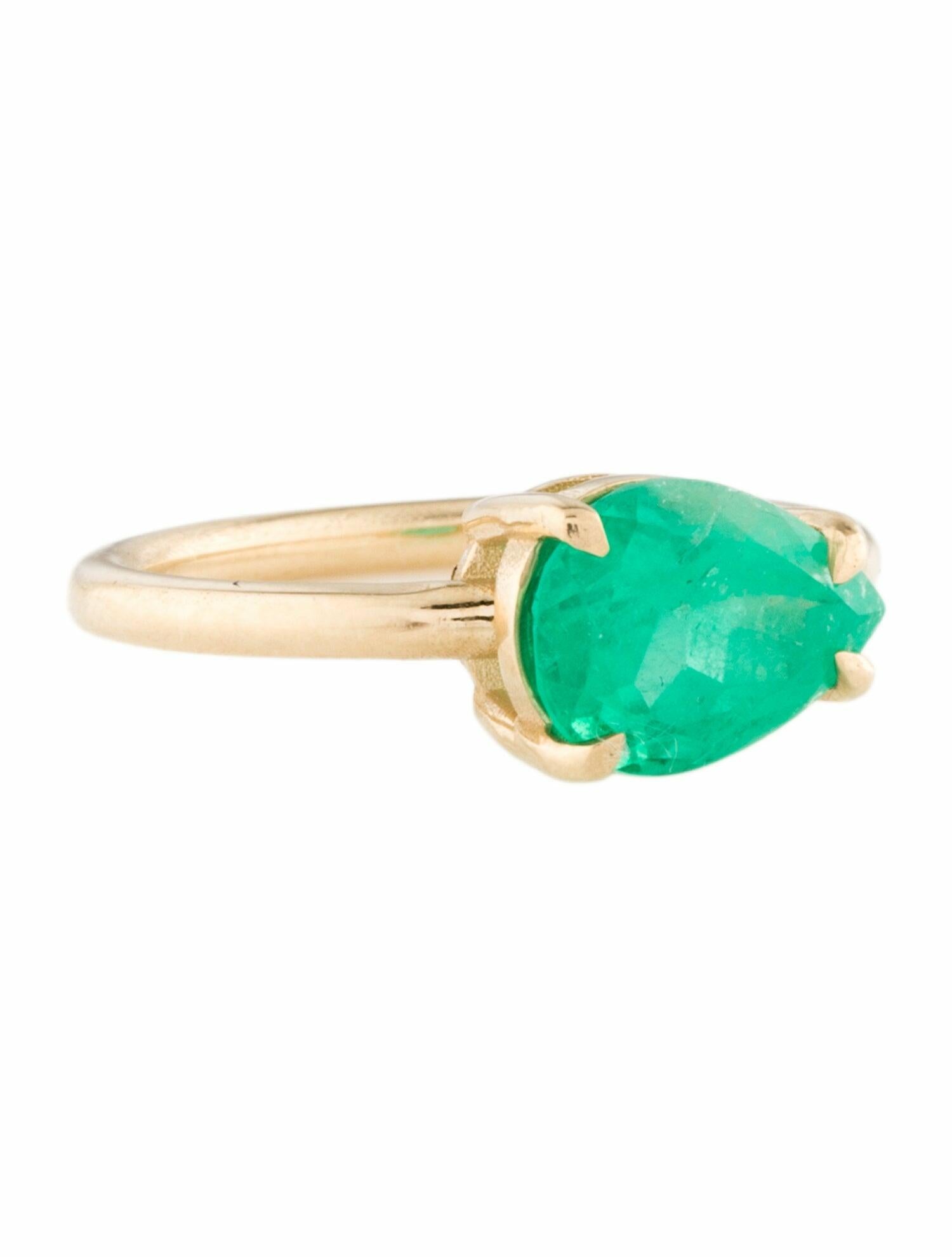 Ring 14K 2.02ct Colombian Emerald Cocktail Ring