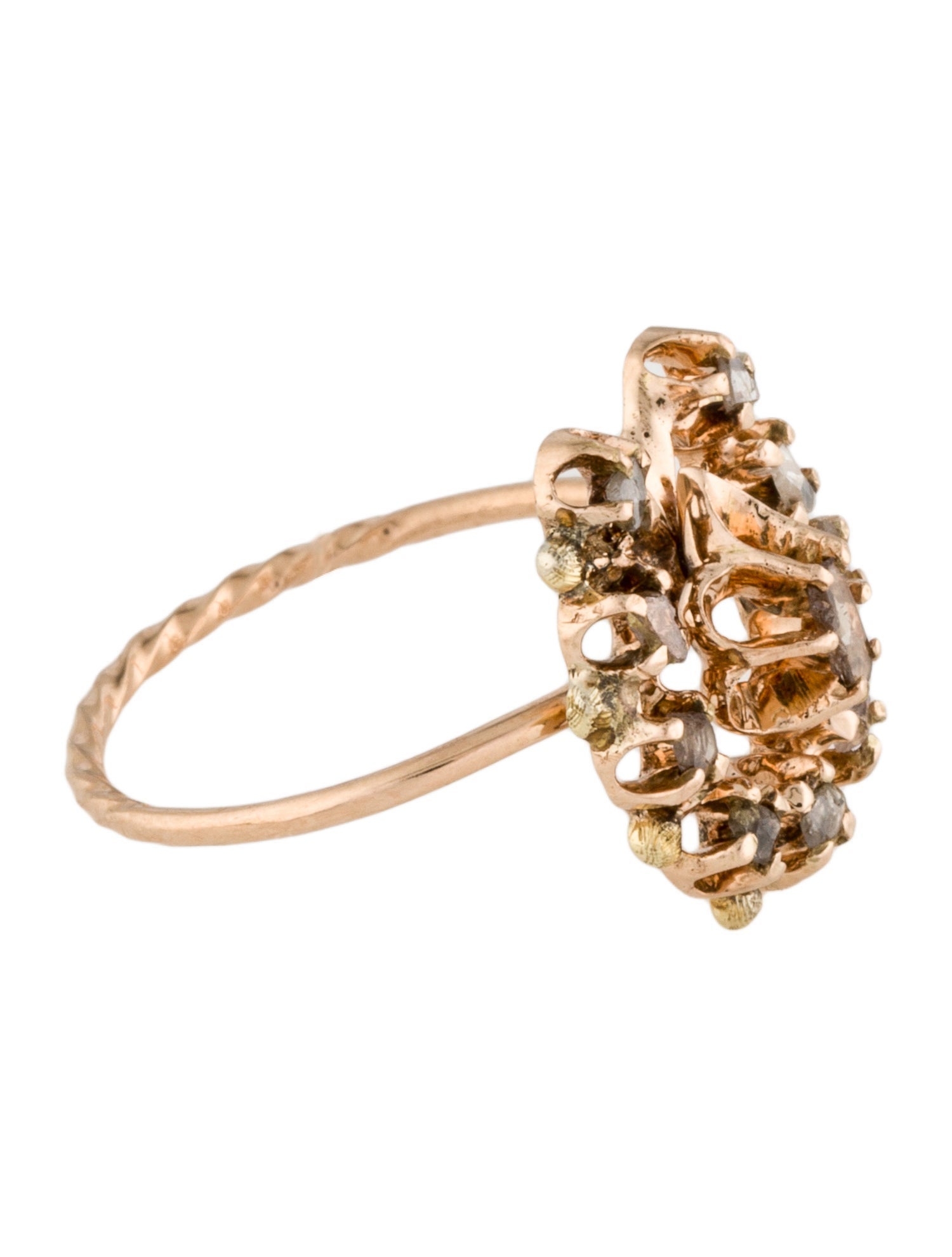 Ring 10K Diamond Cocktail Ring