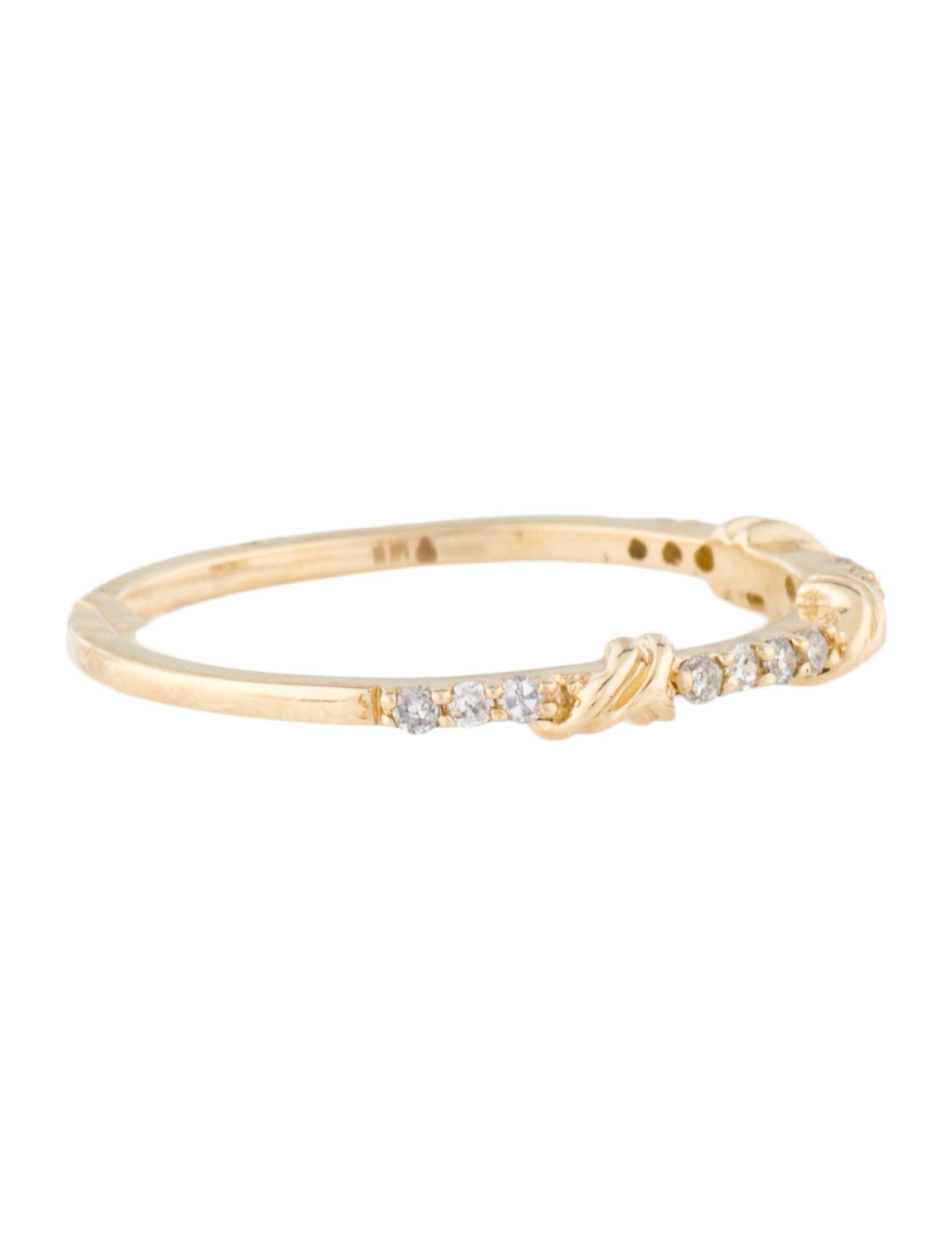 Ring 14K Diamond Twist Band