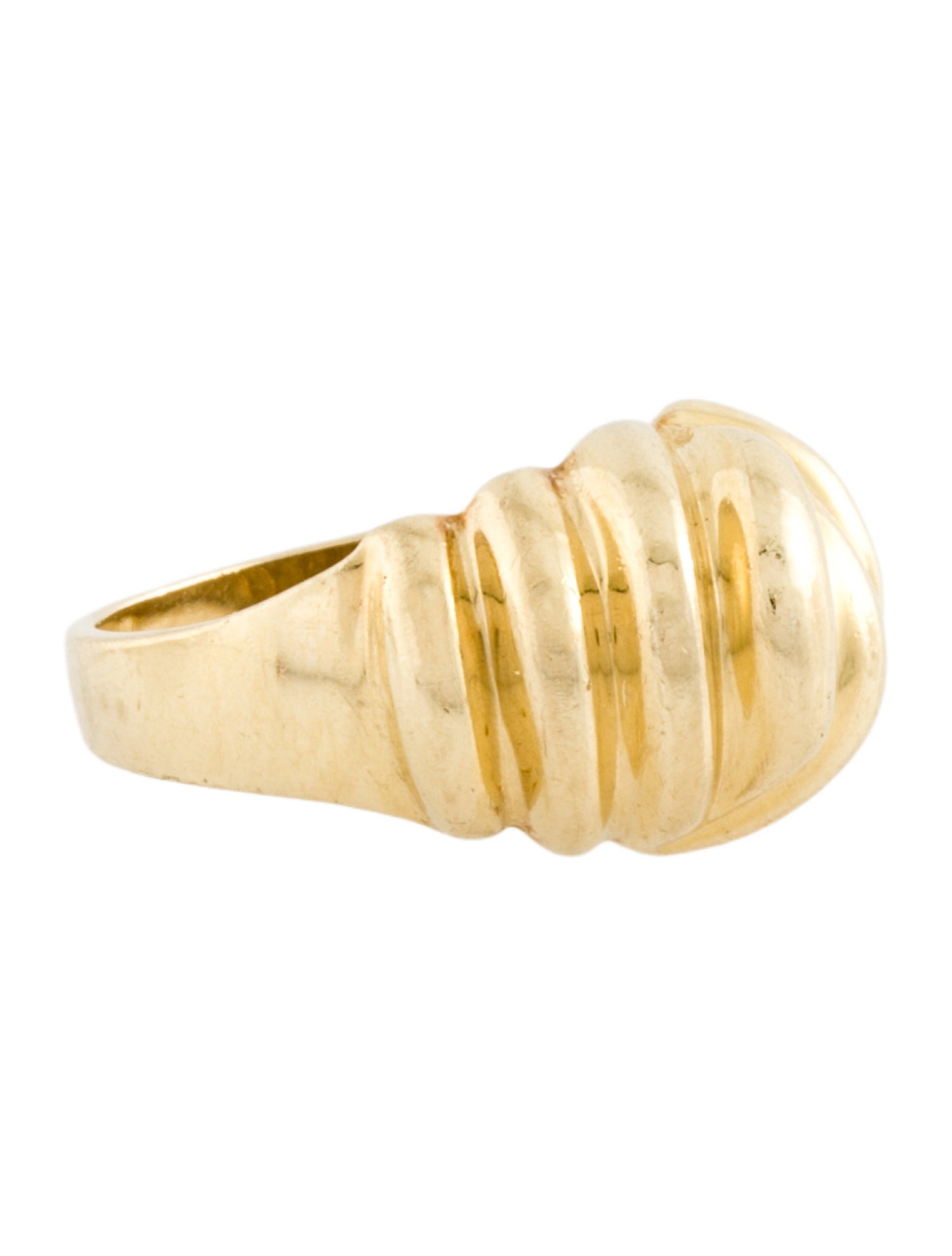 Ring 14K Fluted Dome Ring