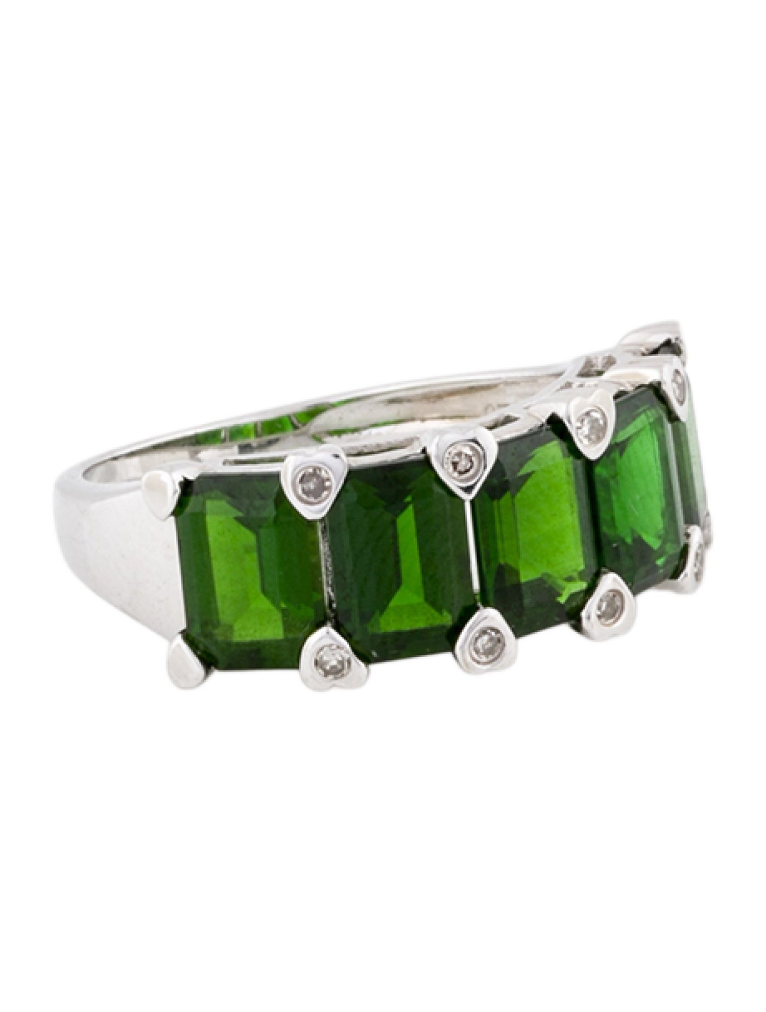 Ring 14K 4.73ctw Diopside & Diamond Cocktail ring