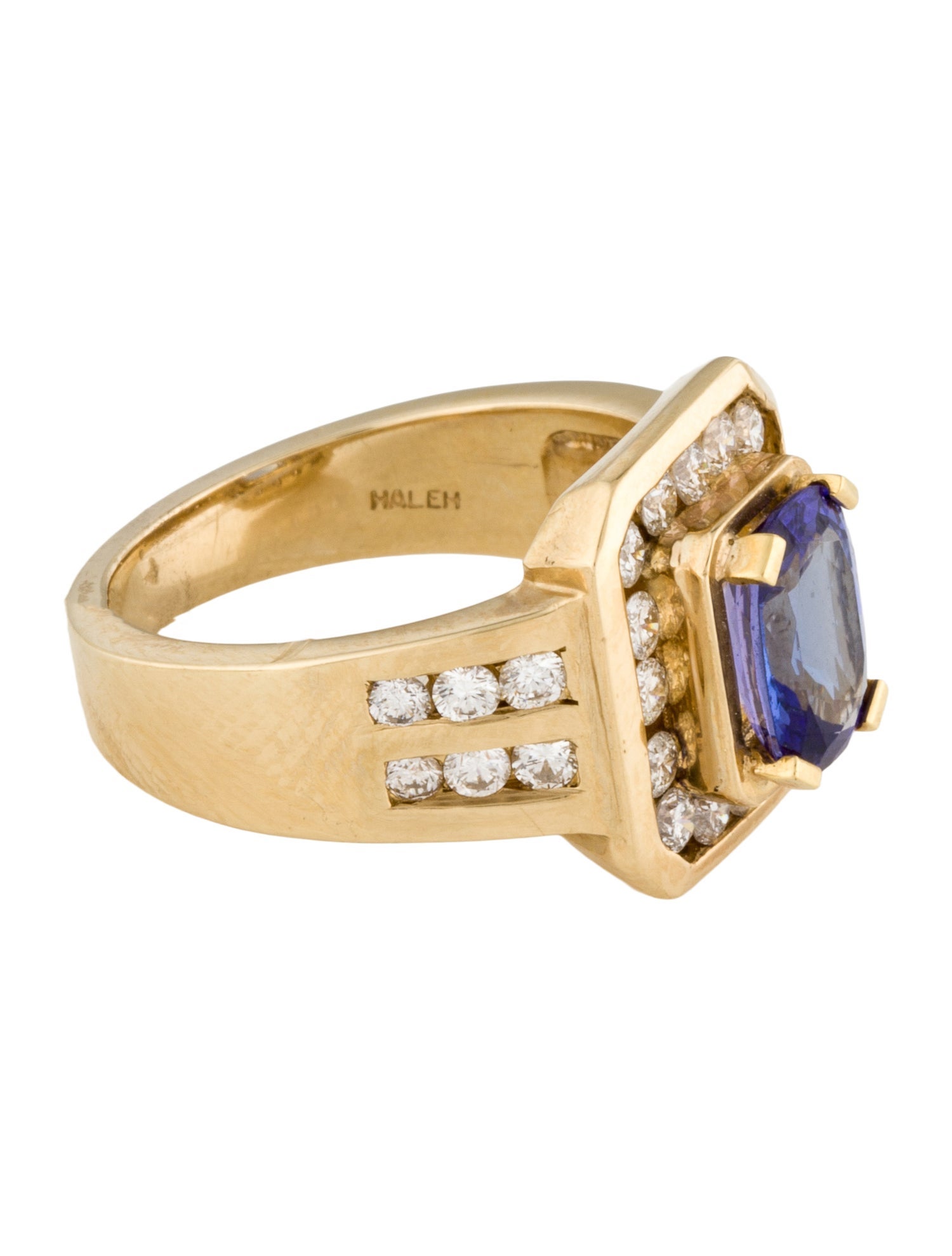 Ring 14K Tanzanite & Diamond Cocktail Ring