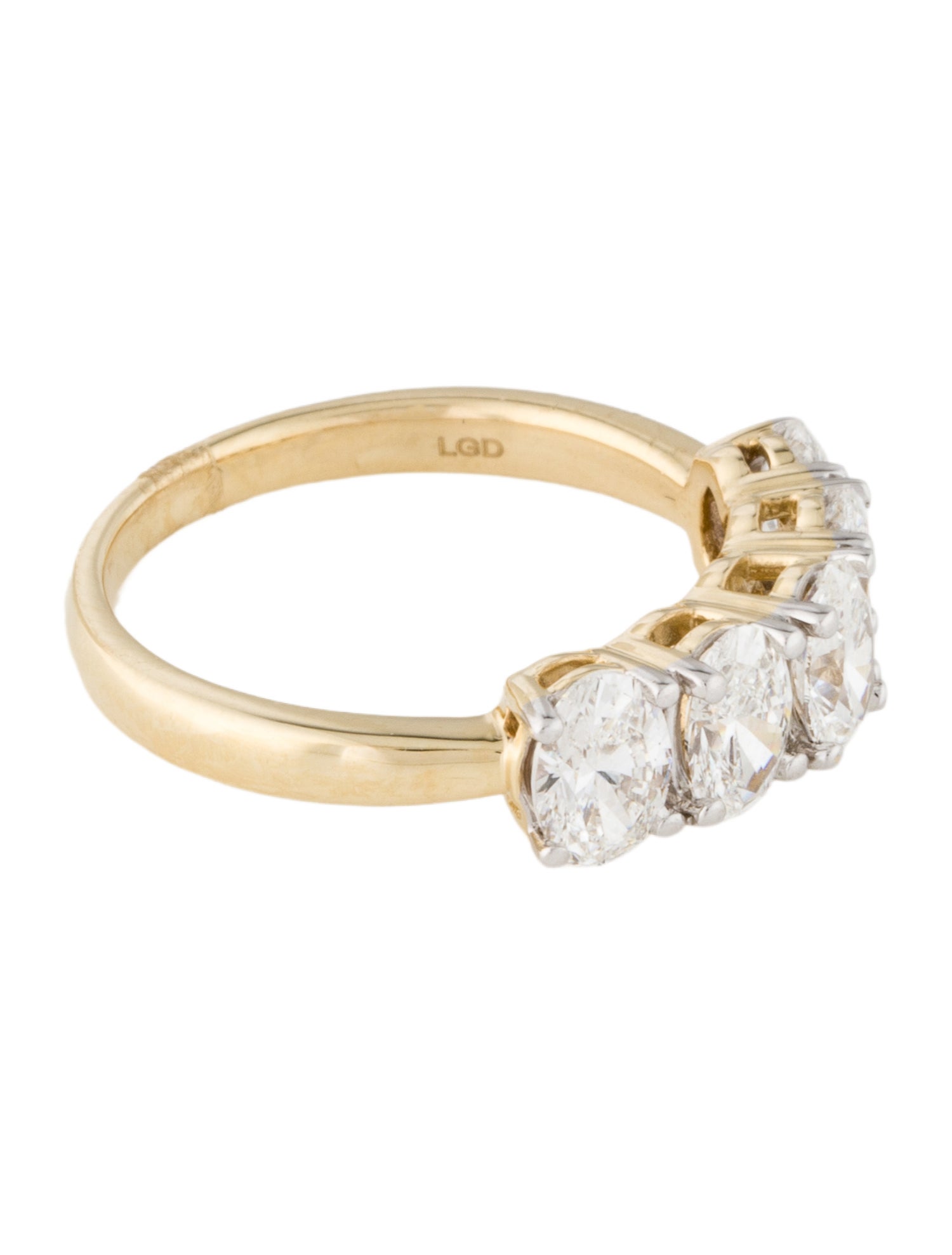 Ring 14K 2.00ctw Lab-Grown Diamond 5-Stone Band