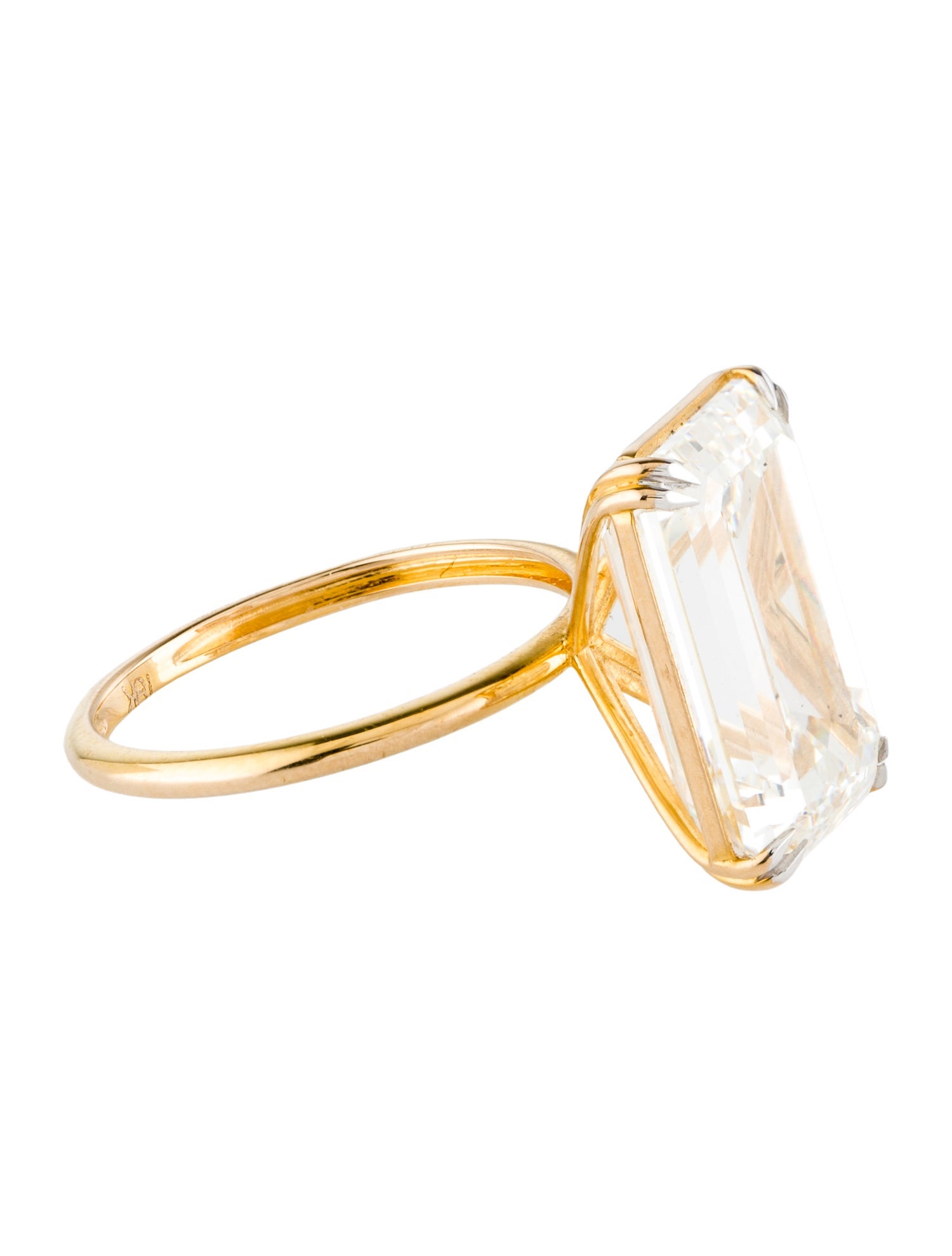 Ring 18K 10.04ct Lab-Grown Diamond Solitaire Engagement