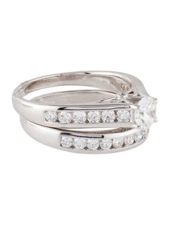 Ring 2.08ctw Lab-Grown Diamond Wedding Band Set