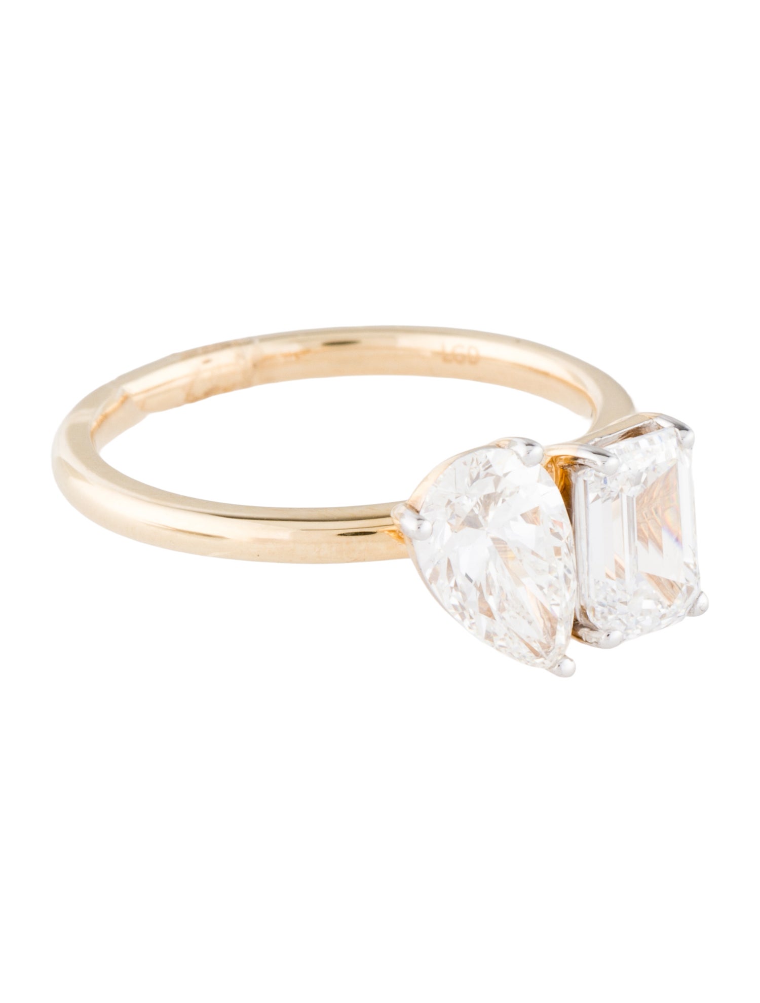 Ring 2.00ctw Lab-Grown Diamond Toi et Moi Engagement Ring
