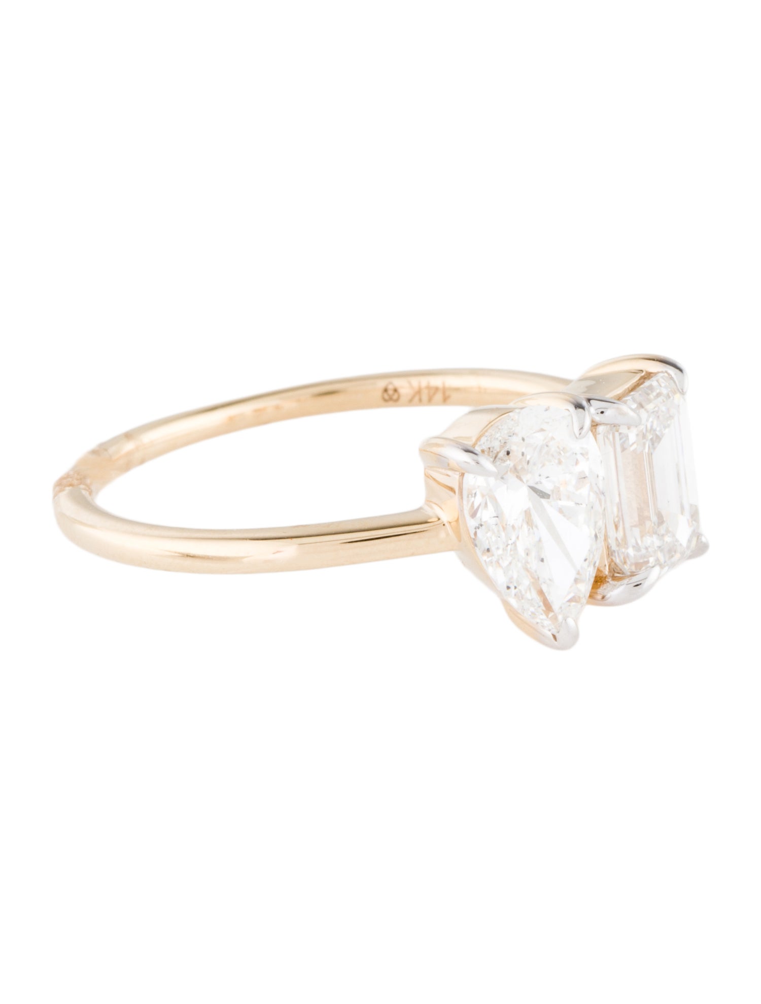 Ring 2.00ctw Lab-Grown Diamond Toi et Moi Engagement Ring