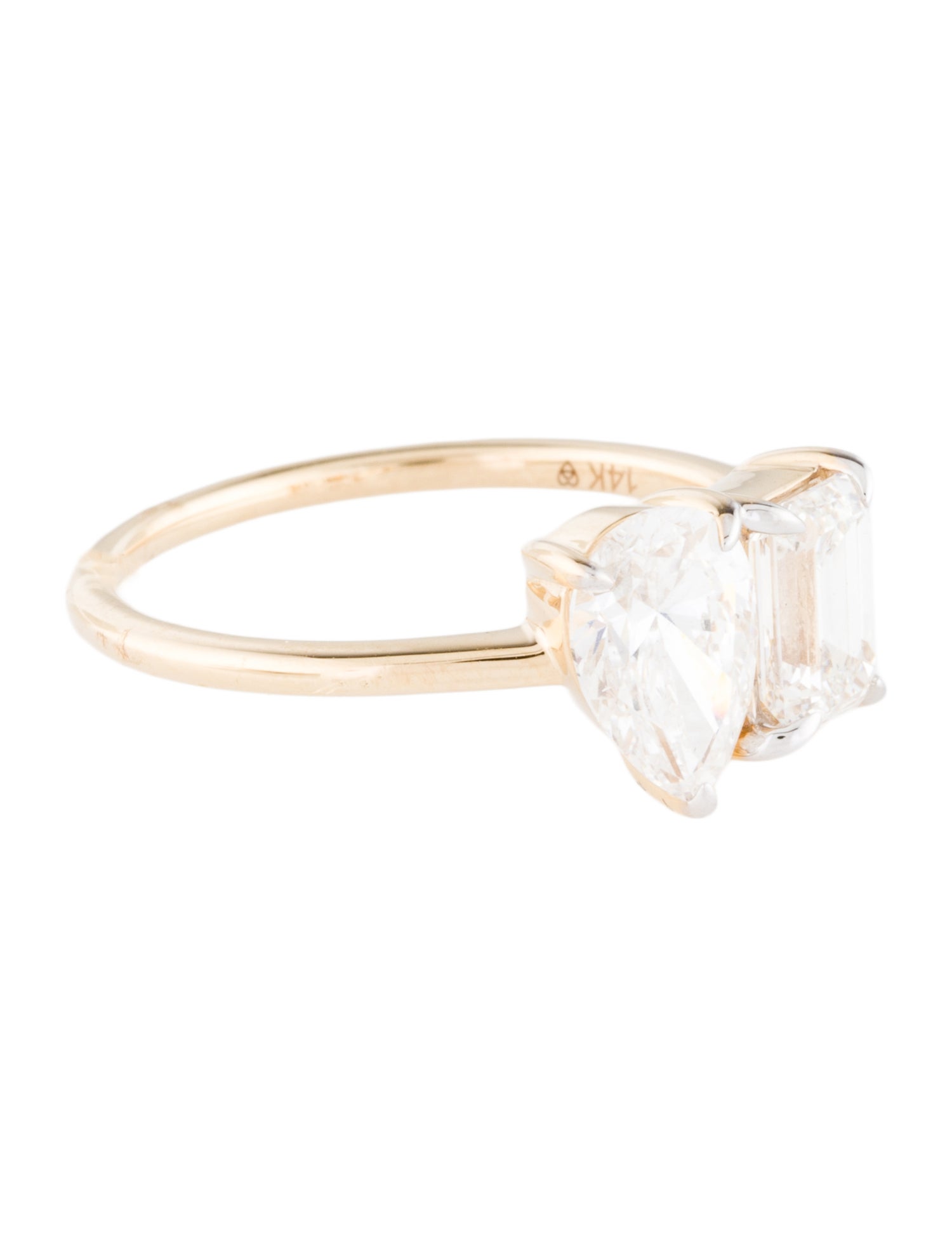 Ring 2.00ctw Lab-Grown Diamond Toi et Moi Engagement Ring