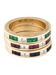Ring 14K Ruby, Sapphire & Emerald Stacking Band Set