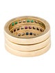 Ring 14K Ruby, Sapphire & Emerald Stacking Band Set