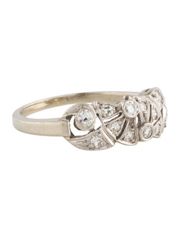 Ring Cocktail Vintage 12K Diamond 8.25