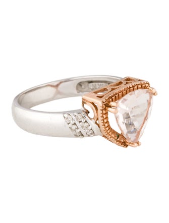 Ring 14K 2.85ct Morganite & Diamond Cocktail Ring