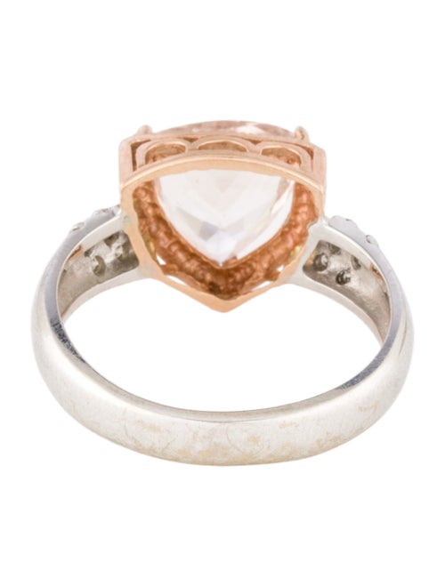 Ring 14K 2.85ct Morganite & Diamond Cocktail Ring