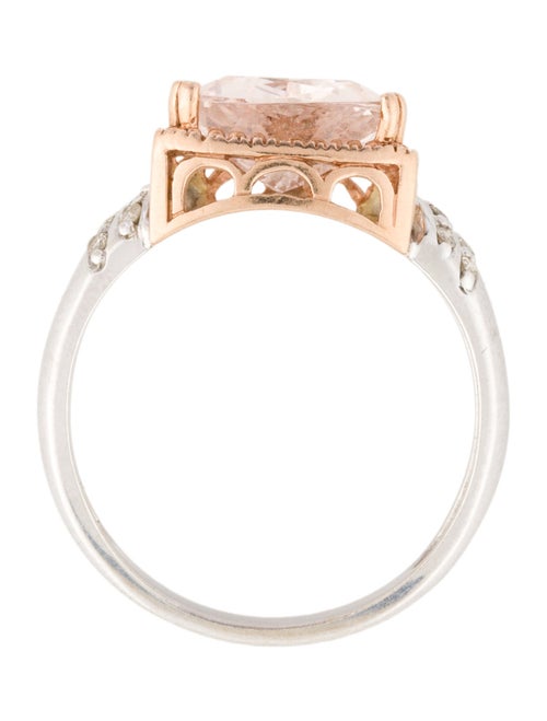 Ring 14K 2.85ct Morganite & Diamond Cocktail Ring