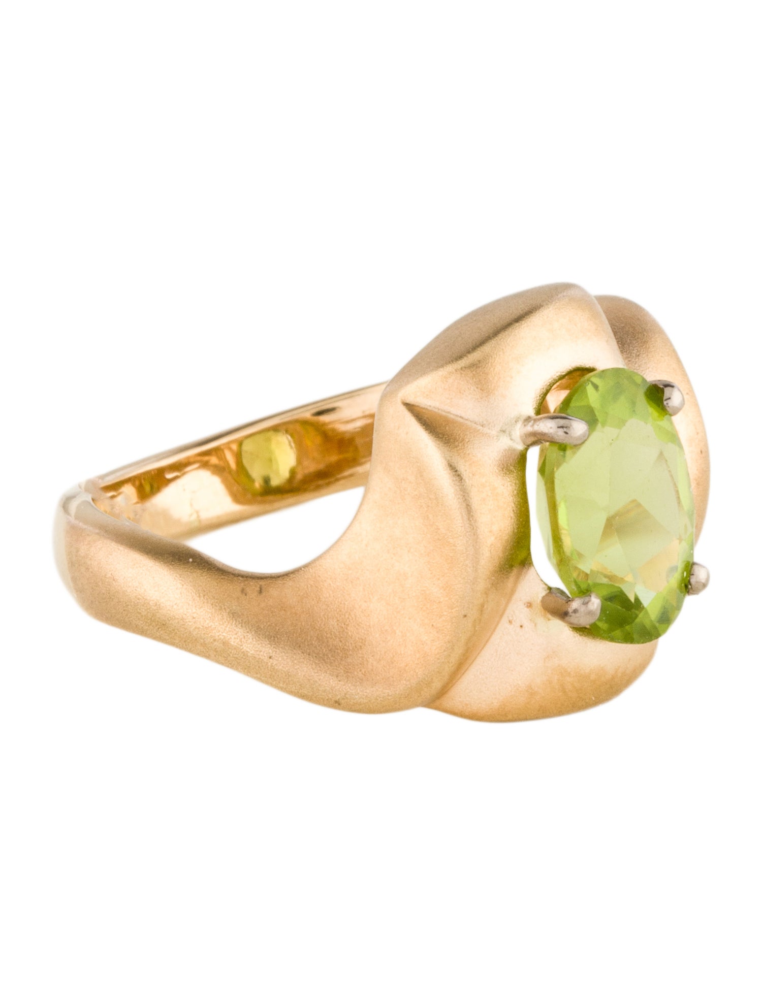Ring 14K 1.98ct Peridot Cocktail Ring