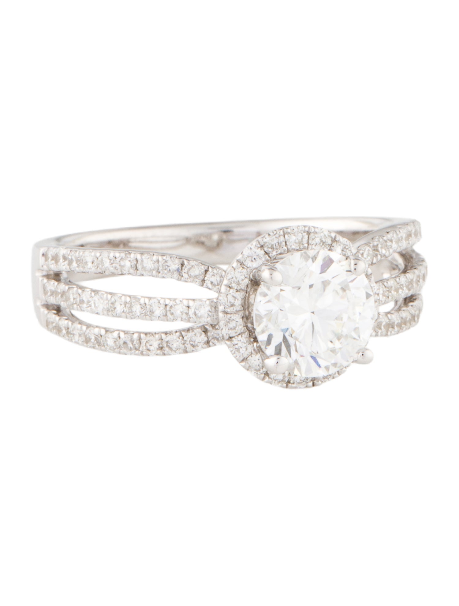 Ring 14K 1.00ct Lab-Grown Diamond Halo Engagement