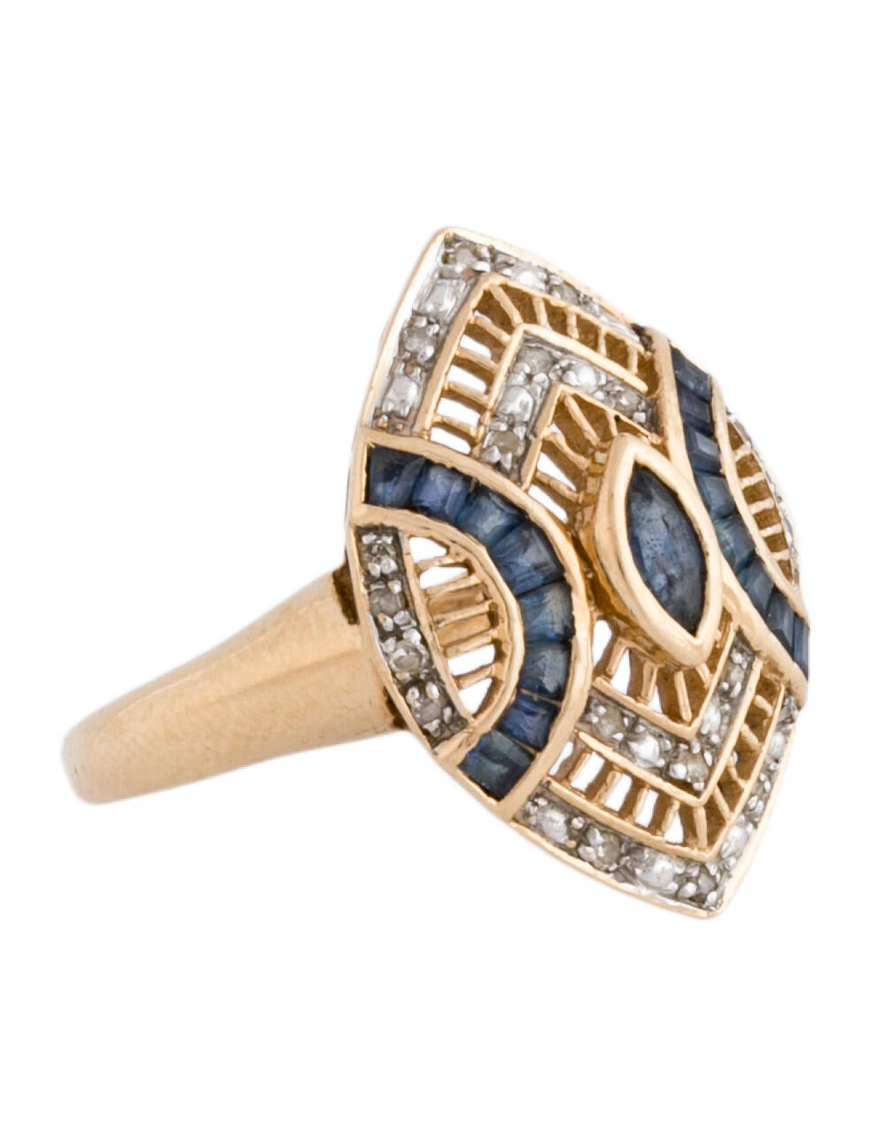 Ring 14K Sapphire & Diamond Ring