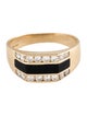Ring 14K Onyx & Diamond Signet Ring
