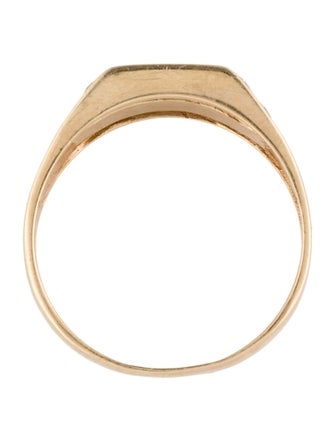 Ring 14K Onyx & Diamond Signet Ring