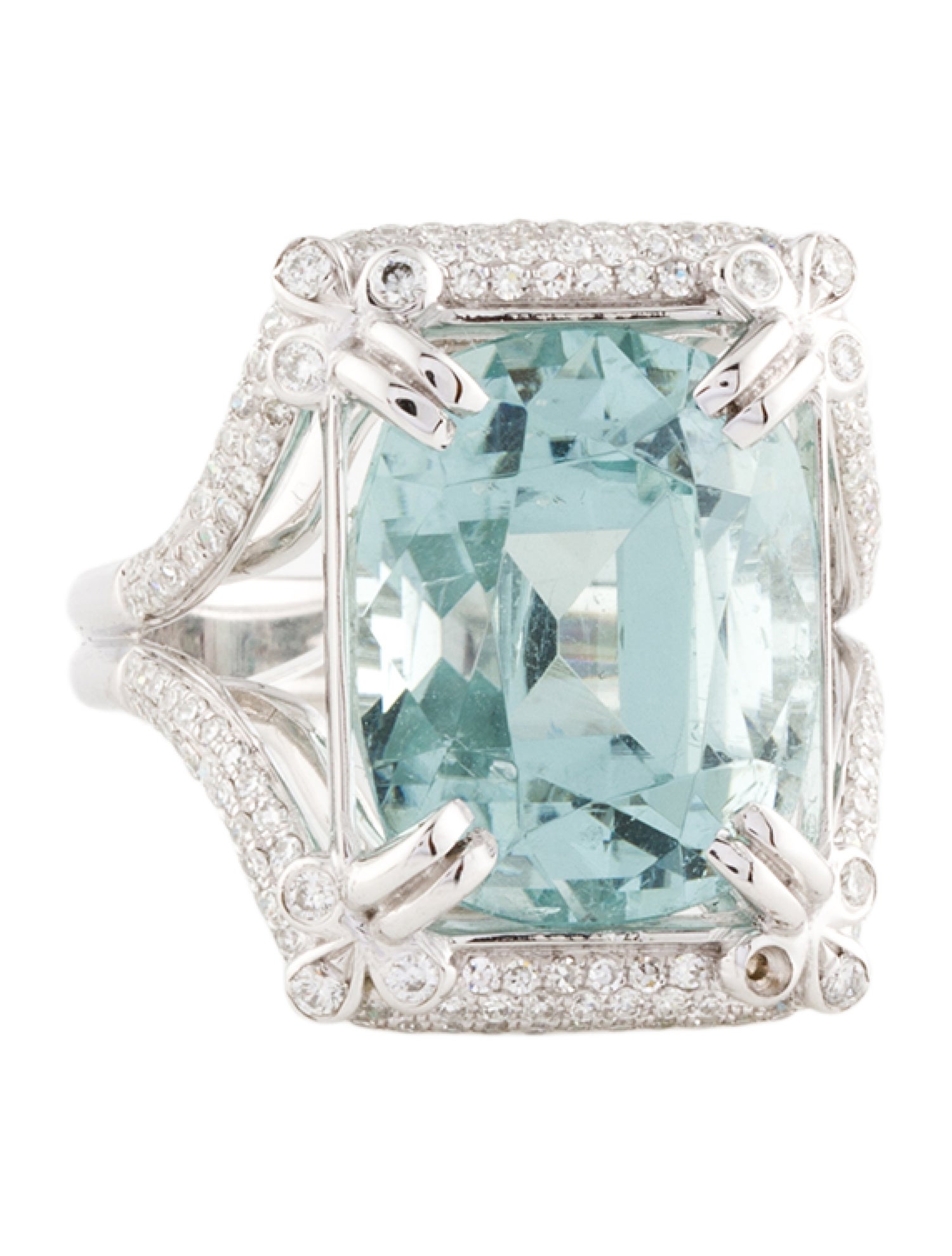 Ring 14K 11.21ct Tourmaline & Diamond Cocktail Ring