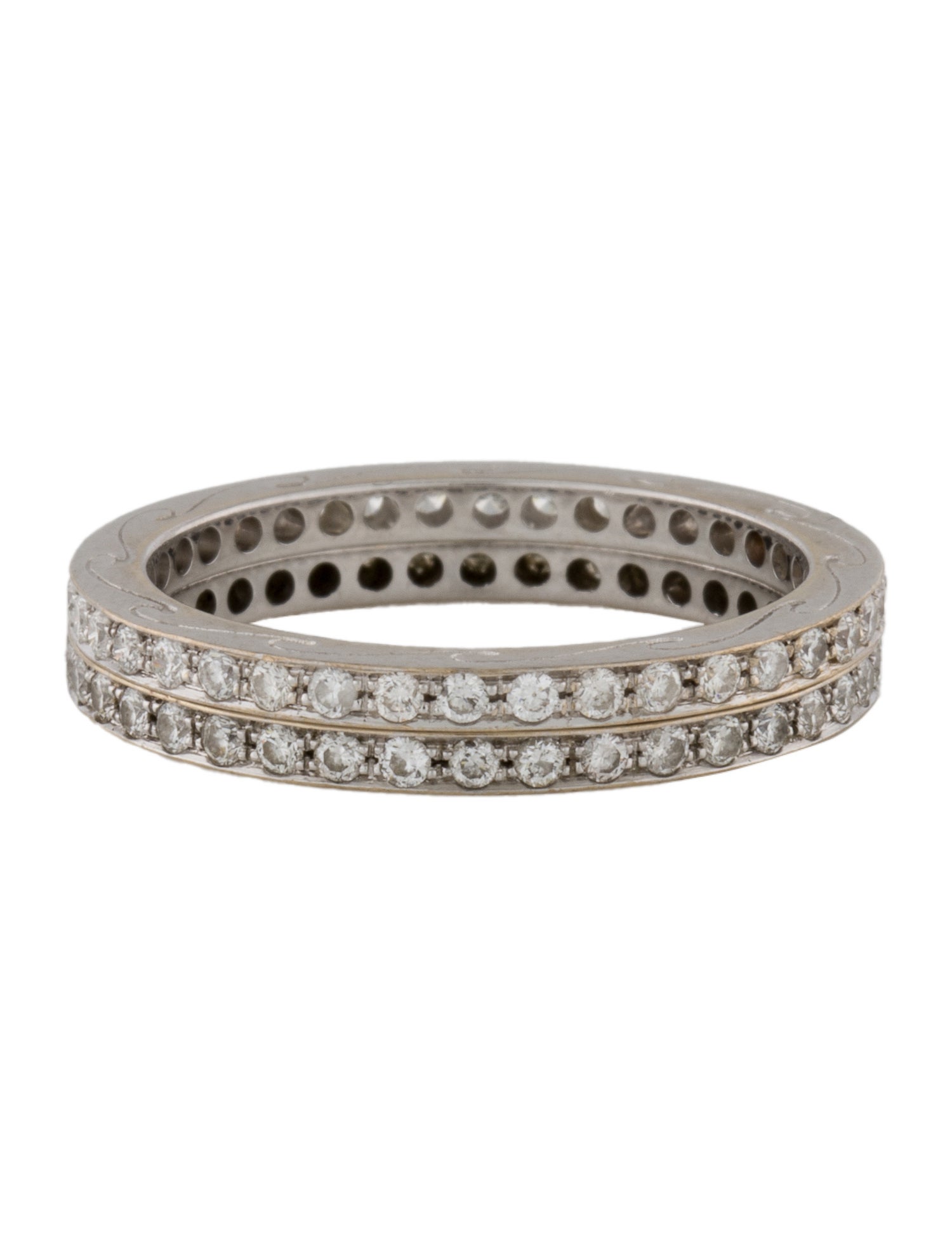 Ring 18K Diamond Set of 2 Eternity Band