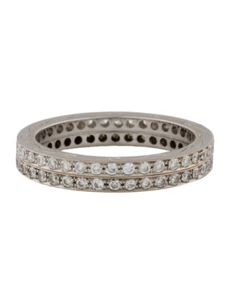 Ring 18K Diamond Set of 2 Eternity Band Ring