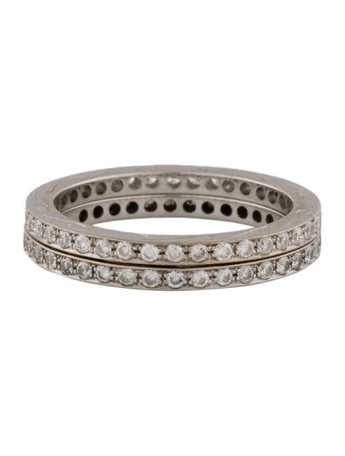 Ring 18K Diamond Set of 2 Eternity Band Ring
