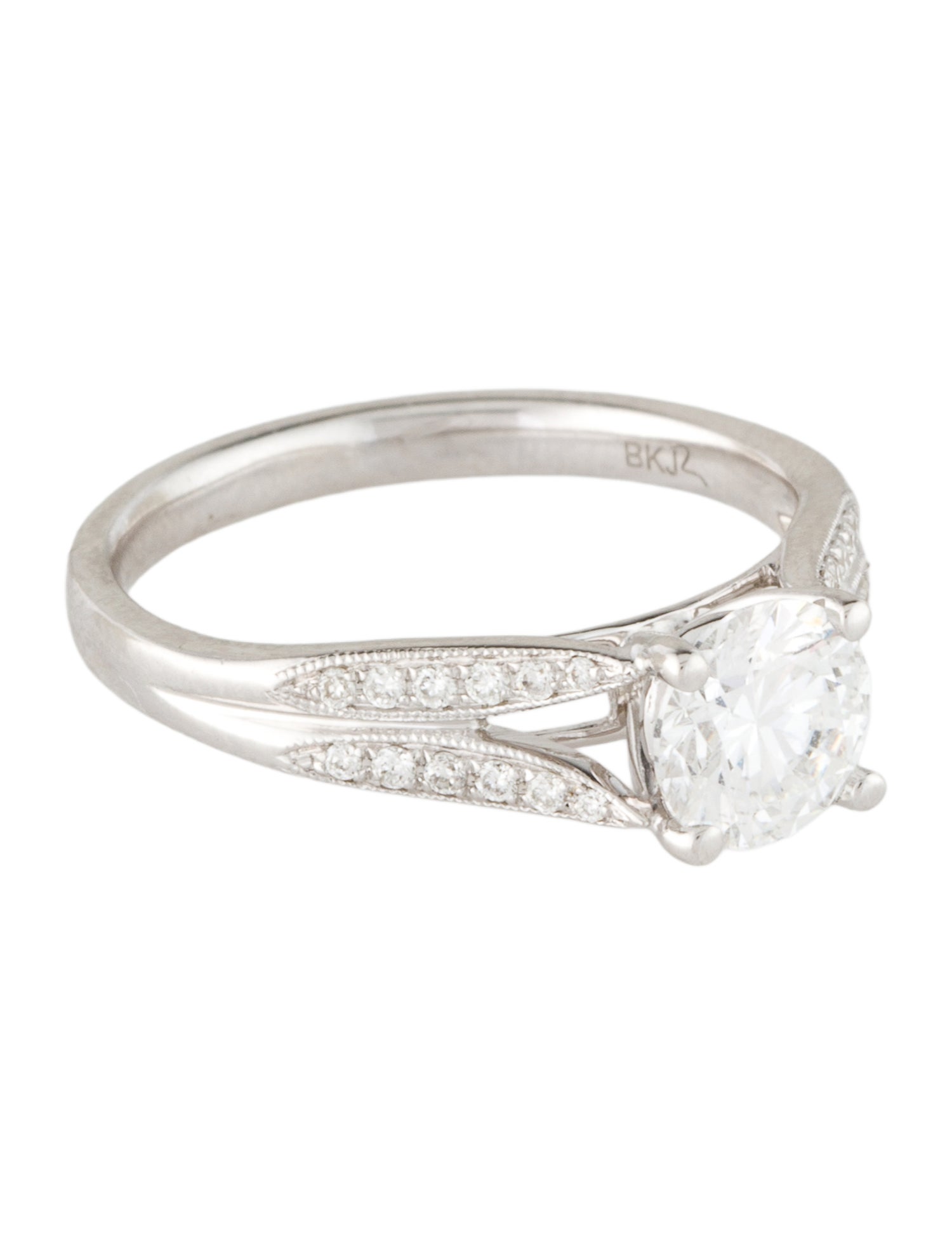 Ring 14K 1.04ct Lab-Grown Diamond & Diamond Engagement Ring