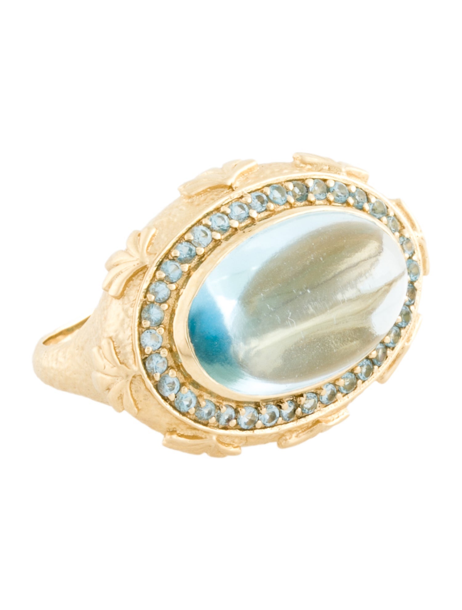 Ring 14K 14.04ctw Topaz East West Cocktail Ring