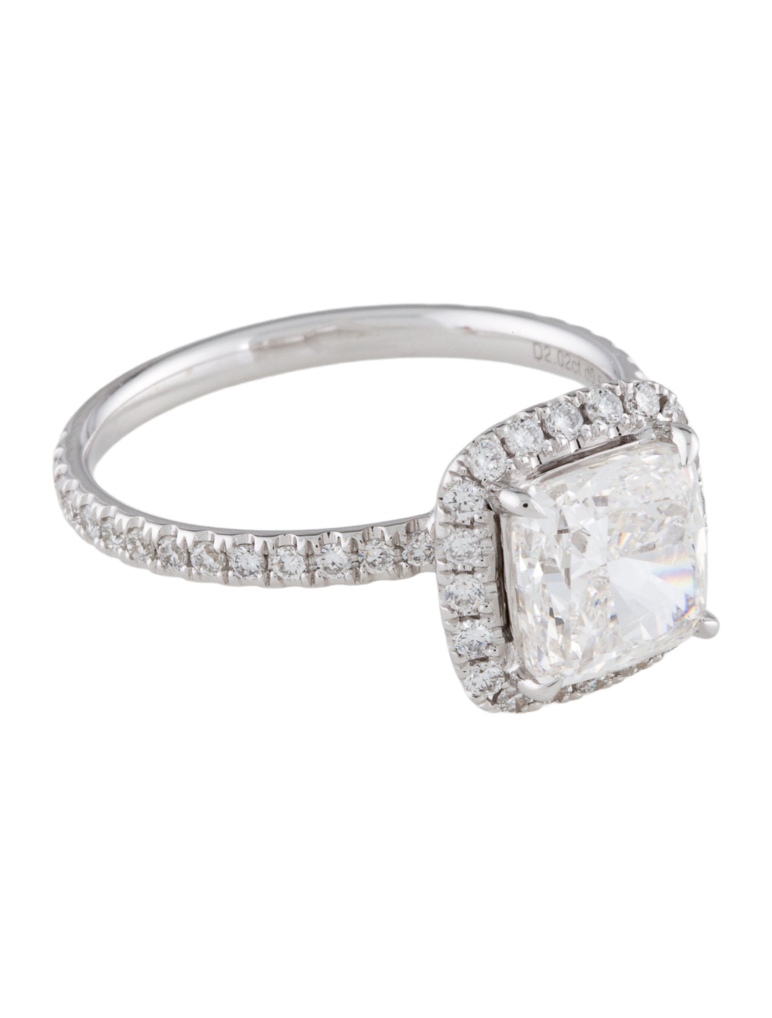 Ring 18K 2.53ctw Lab-Grown Diamond Halo Cocktail Ring