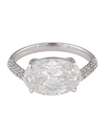 Ring 18K 4.44ctw Lab-Grown Diamond East-West Cocktail Ring