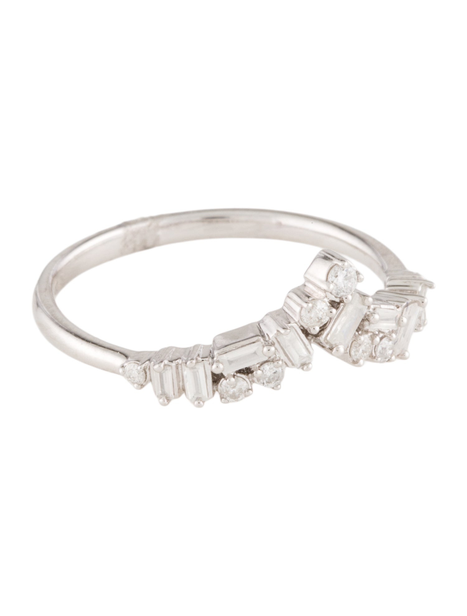 Ring 14K Diamond 'V' Shape Band Ring