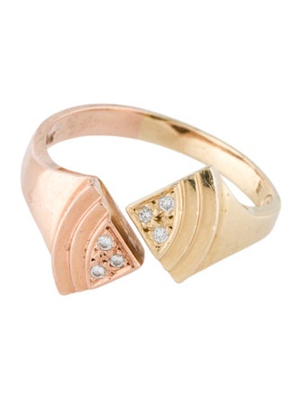 Ring Joan Michlin 14K Diamond Bypass Ring