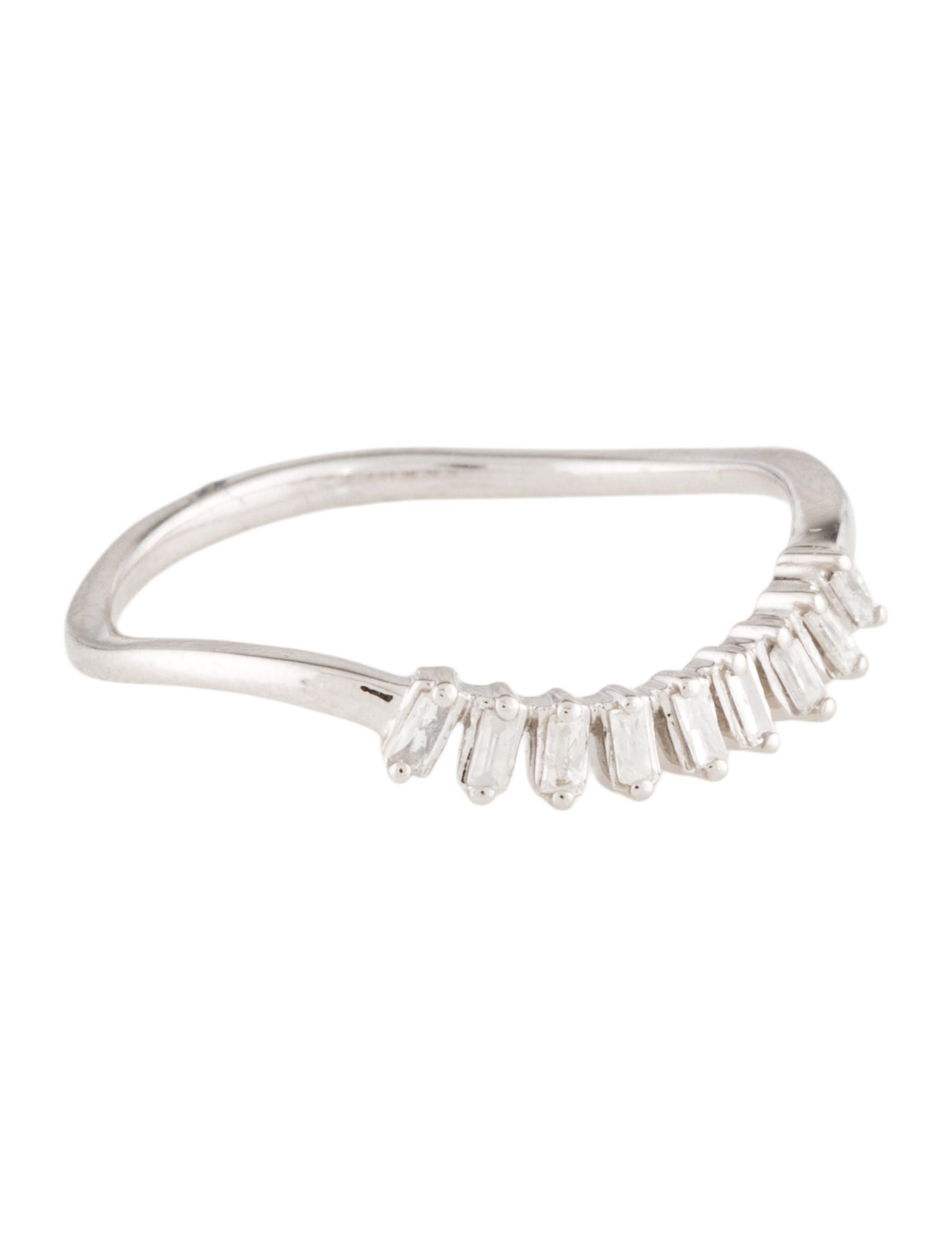 Ring 14K Diamond Curved Band Ring