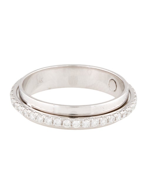 Ring Shy Creation 14K Diamond Fidget Eternity Band Ring