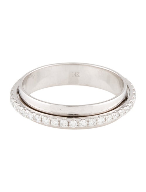 Ring Shy Creation 14K Diamond Fidget Eternity Band Ring