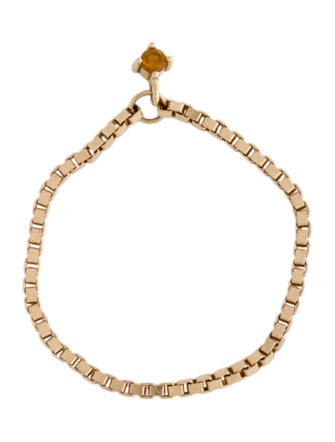 Ring 14K Citrine Box Chain Ring