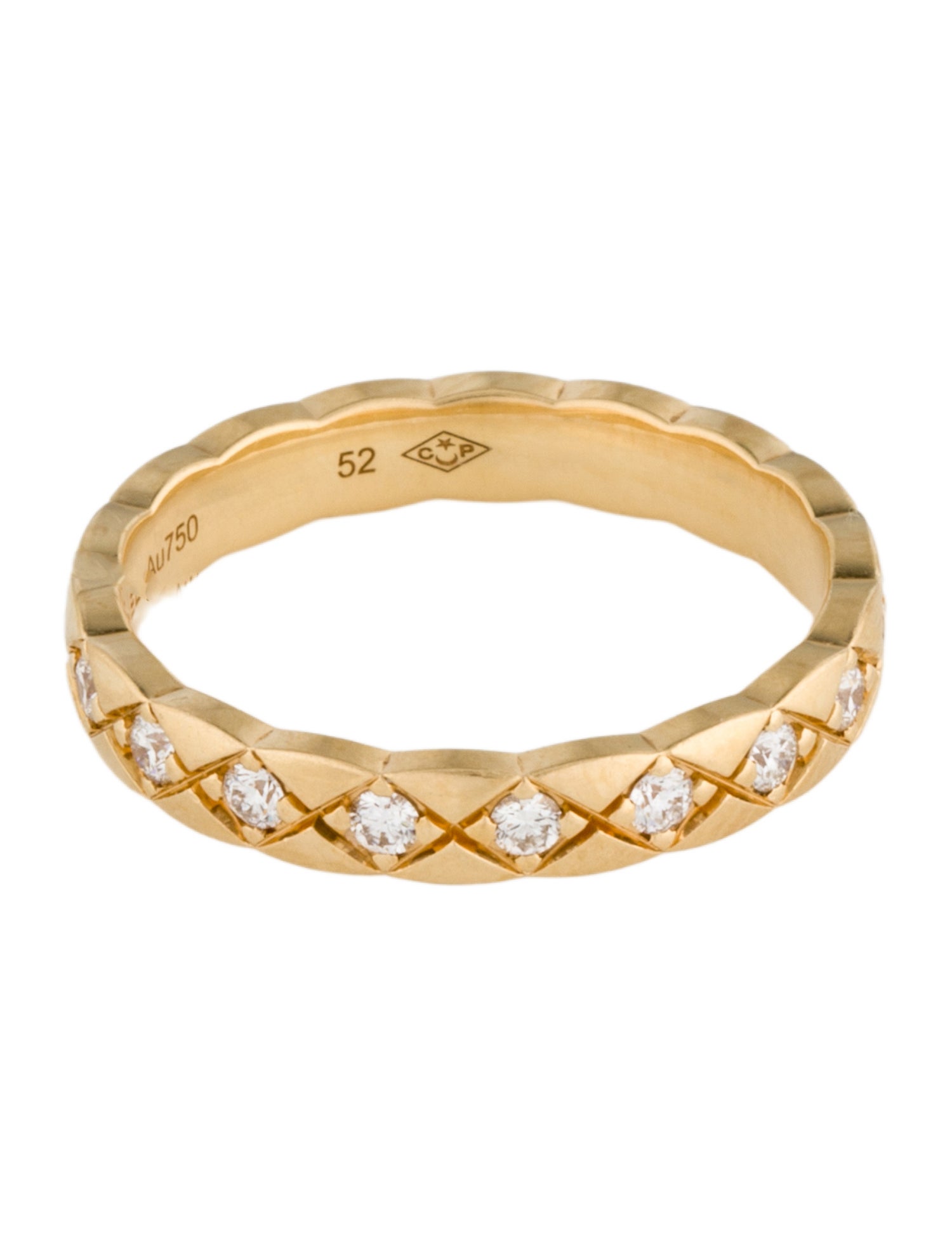 Chanel 18K Diamond Coco Crush Ring