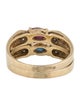 Ring 14K Ruby, Sapphire & Diamond Band Set