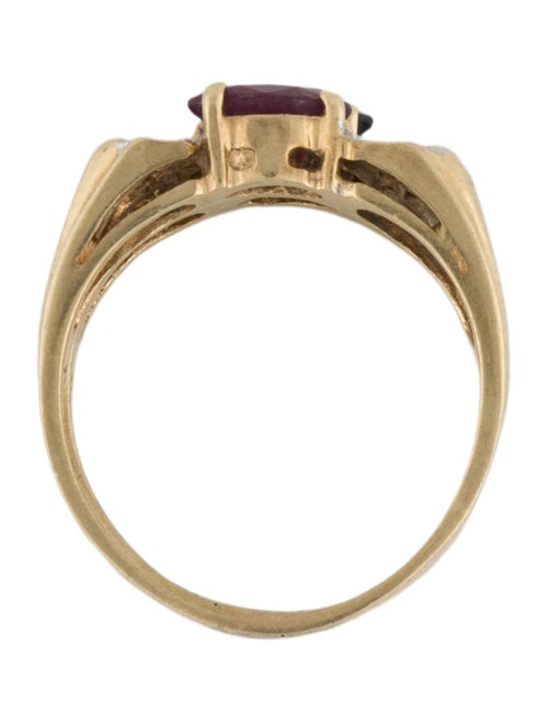 Ring 14K Ruby, Sapphire & Diamond Band Set