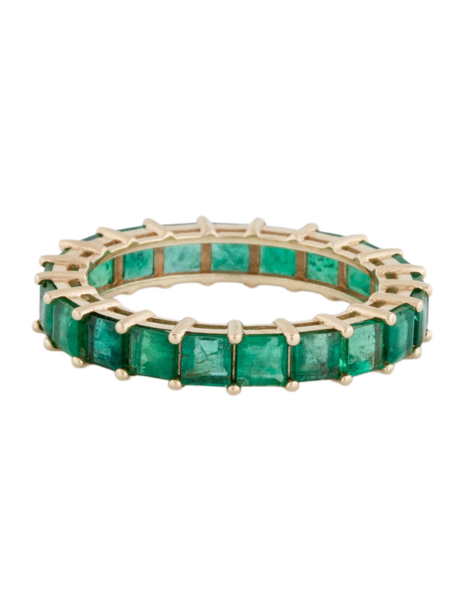 Ring 14K Emerald Eternity Band