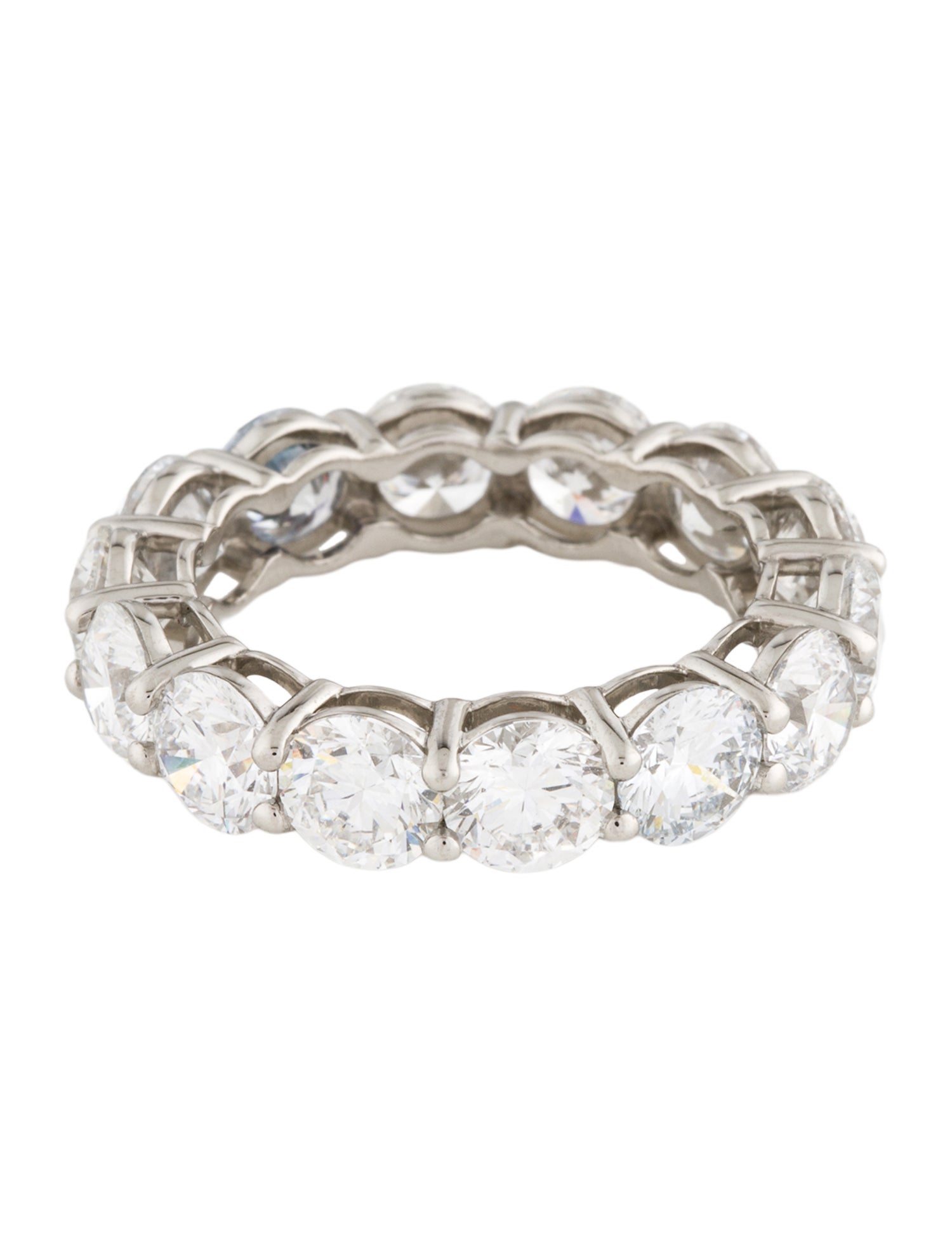 Ring Platinum 7.16ctw Lab-Grown Diamond Eternity Band