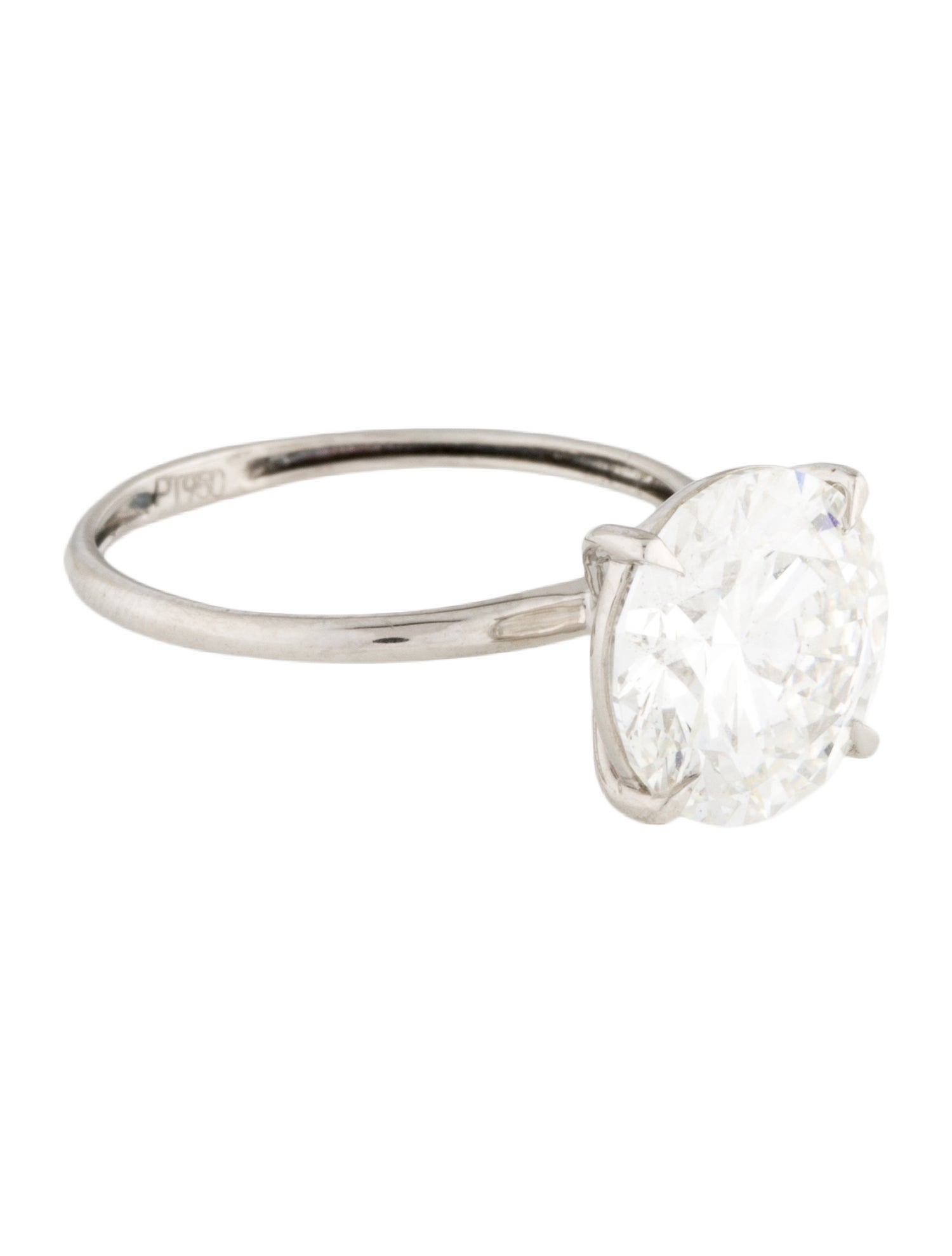 Ring Platinum 3.70ct Lab-Grown Diamond Engagement