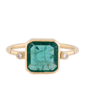 Ring 18K Emerald & Diamond Ring