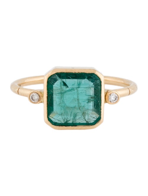 Ring 18K Emerald & Diamond Ring
