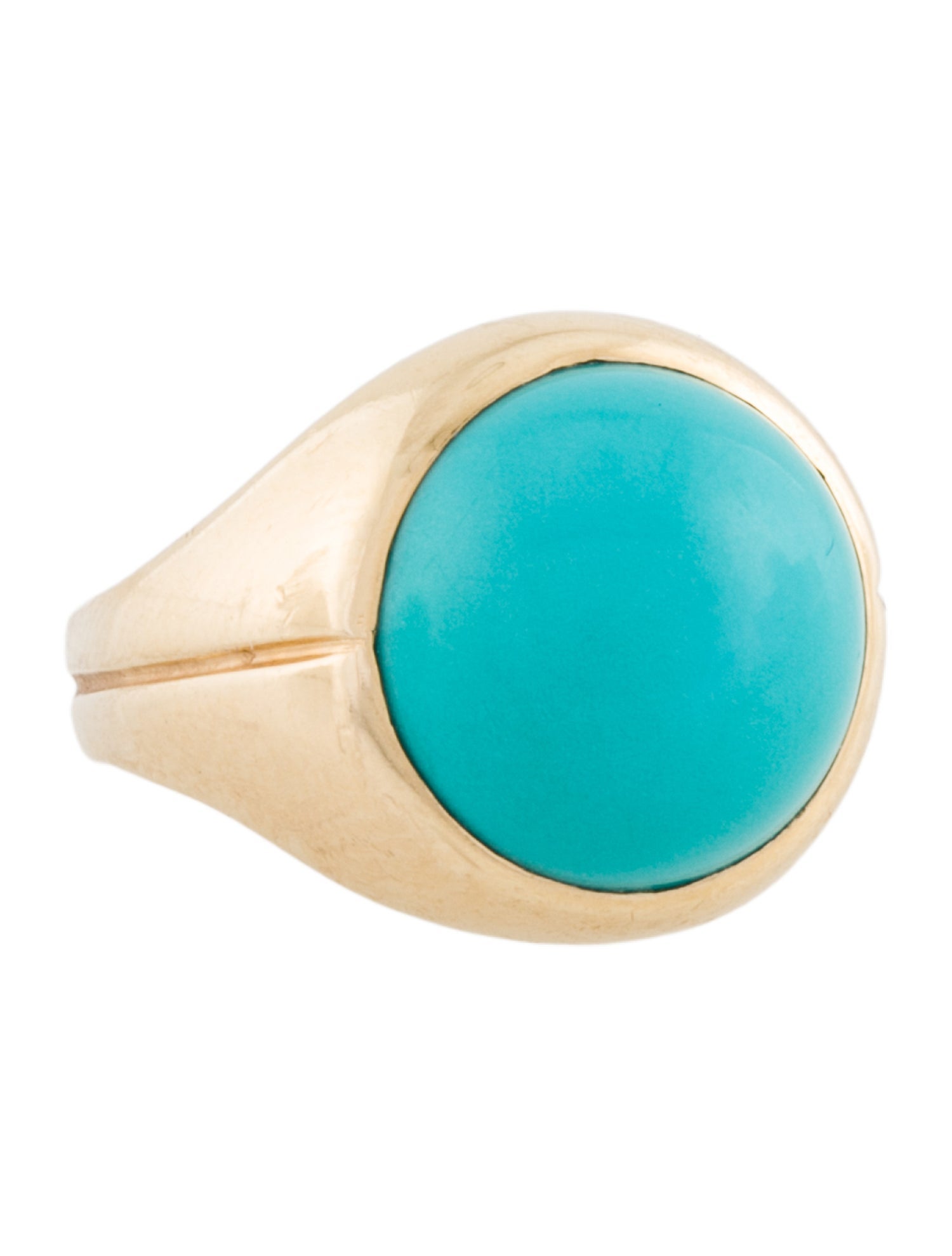 Ring 14K 9.25ct Turquoise Cocktail