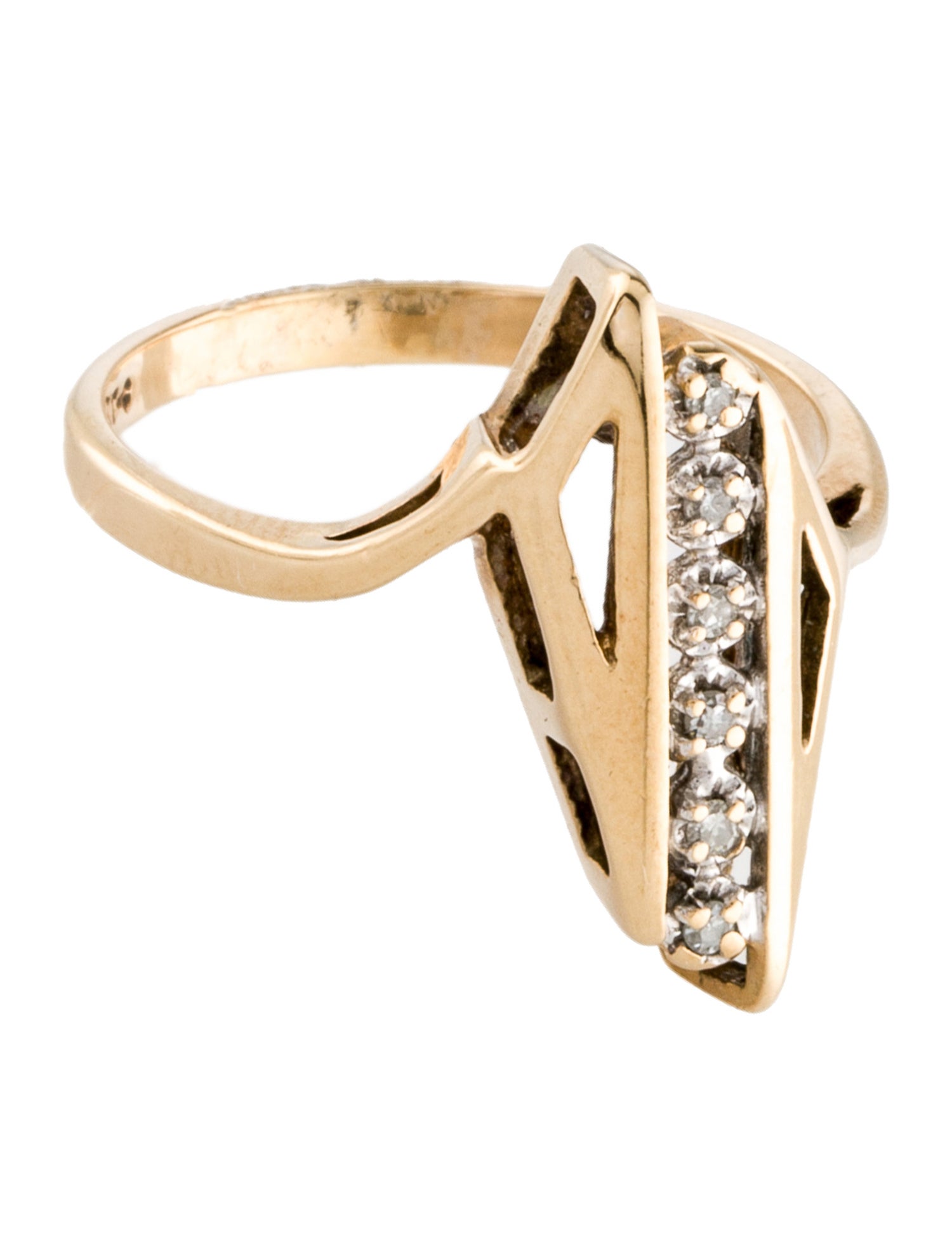 Ring 10K Diamond Cocktail Ring