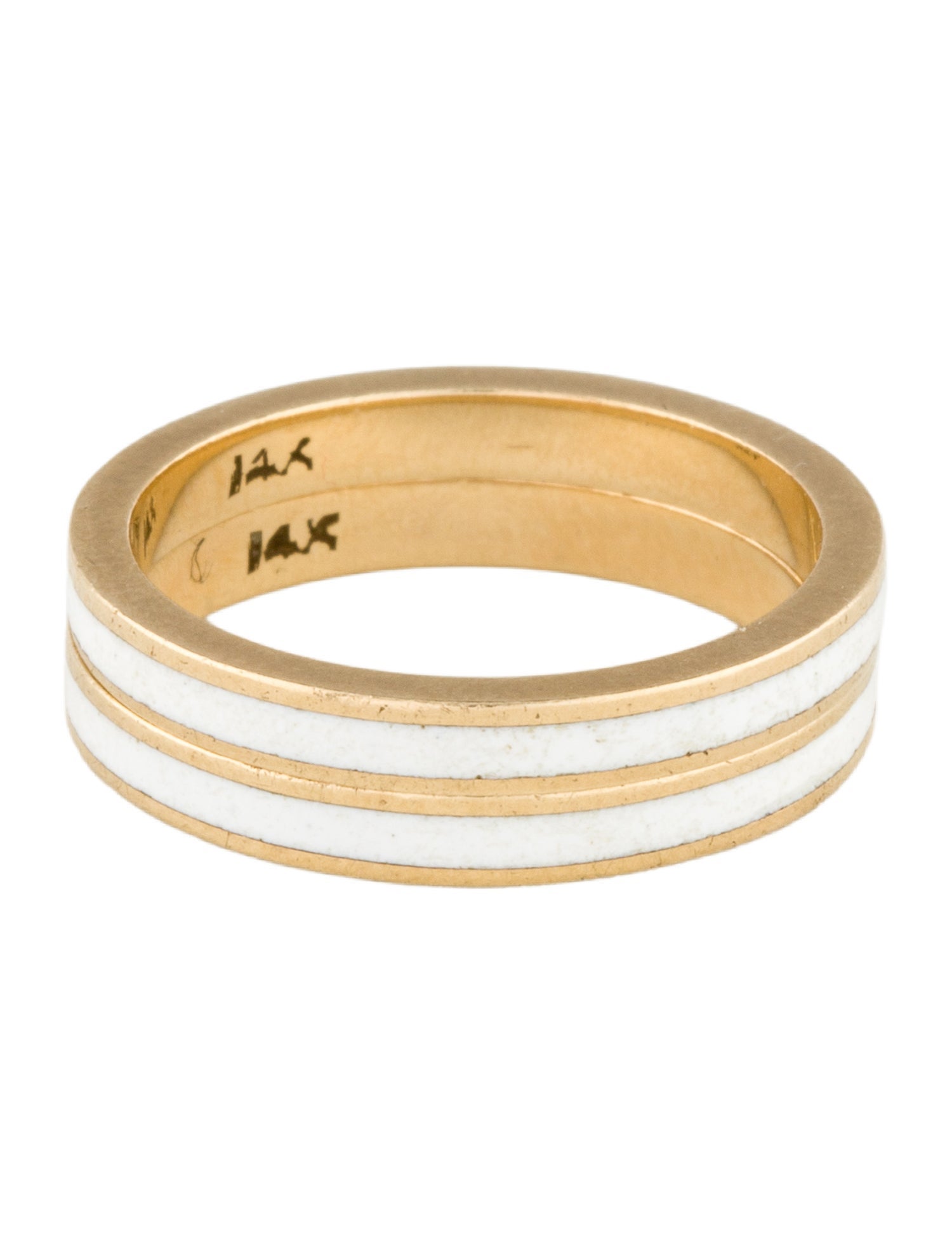 Ring 14K Enamel Stacking Band Set